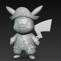 Mô hình 3D Pikachu Cướp Biển (Pikachu Pirate) siêu đáng yêu - Thumbnail 4