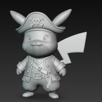 Mô hình 3D Pikachu Cướp Biển (Pikachu Pirate) siêu đáng yêu