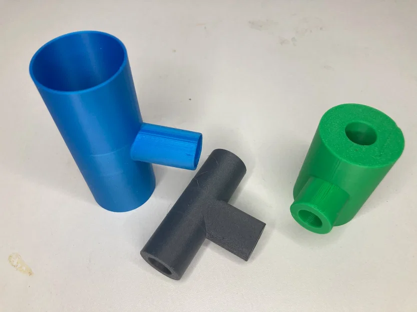 Đầu nối chữ T tùy chỉnh – Phụ kiện đường ống Parametric STL - Image 2