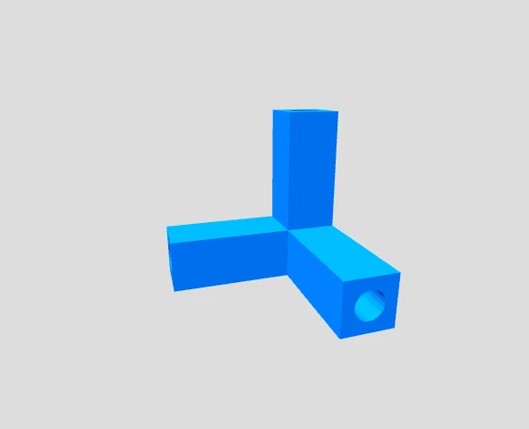 Đầu nối ống 3 ngã tùy chỉnh – File STL khớp nối ống thông số linh hoạt - Image 3