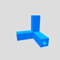 Đầu nối ống 3 ngã tùy chỉnh – File STL khớp nối ống thông số linh hoạt - Thumbnail 3