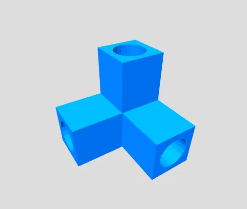 Đầu nối ống 3 ngã tùy chỉnh – File STL khớp nối ống thông số linh hoạt - Image 4