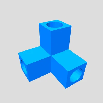 Đầu nối ống 3 ngã tùy chỉnh – File STL khớp nối ống thông số linh hoạt