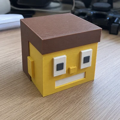 Mô hình đầu người khối vuông (Blocky Head) phong cách Minecraft