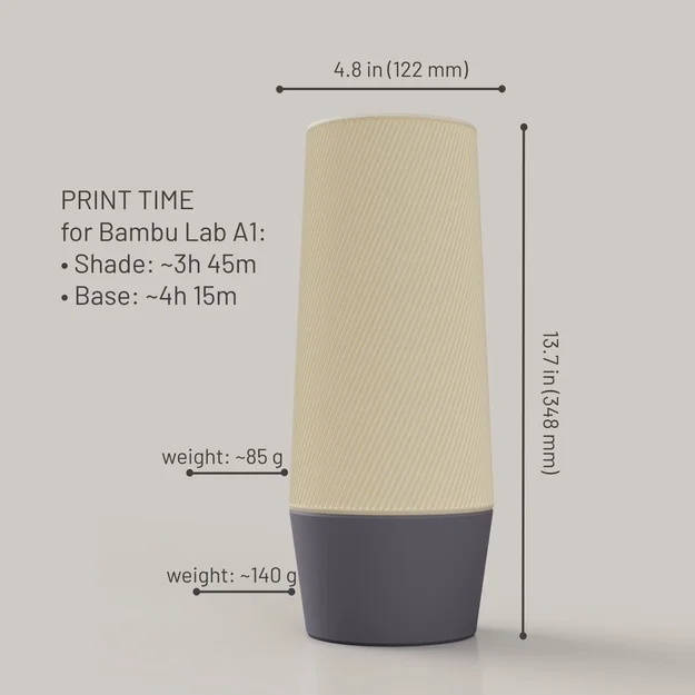 Đèn Bàn Hình Nón Ribbed Vase Mode (E26/E27/E14) - Image 5
