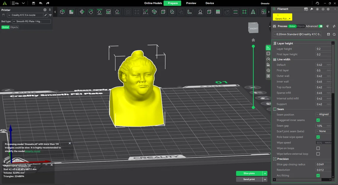 Mô hình tượng bán thân võ sĩ Sumo Yokozuna Onosato Daiki in 3D - Image 1