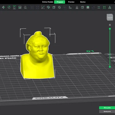 Mô hình tượng bán thân võ sĩ Sumo Yokozuna Onosato Daiki in 3D
