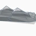 Mô hình 3D Núi tuyết và gia đình gấu bắc cực trang trí - Thumbnail 3