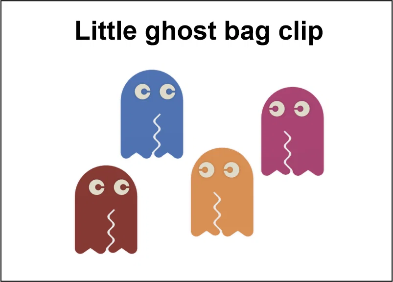 Kẹp miệng túi hình ma nhỏ (Little ghost bag clip) in 3D siêu cute - Image 2
