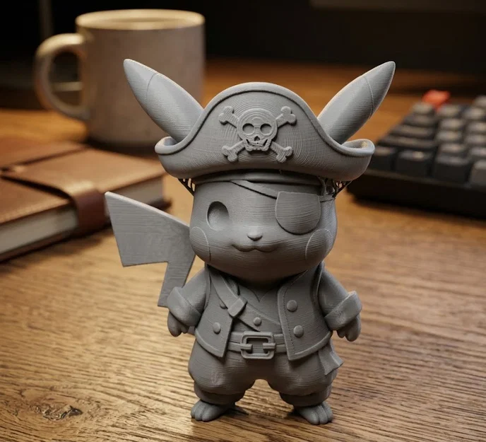 Mô hình 3D Pikachu Pirate - Pikachu hóa thân cướp biển cực chất - Image 1