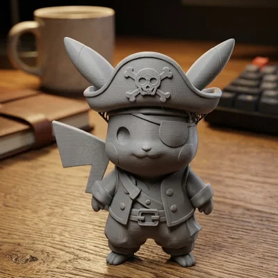 Mô hình 3D Pikachu Pirate - Pikachu hóa thân cướp biển cực chất