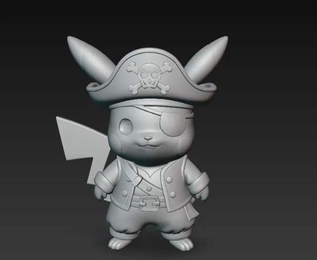 Mô hình 3D Pikachu Pirate - Pikachu hóa thân cướp biển cực chất - Image 3