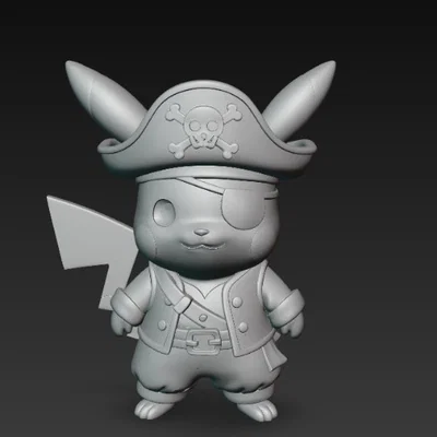 Mô hình 3D Pikachu Pirate - Pikachu hóa thân cướp biển cực chất