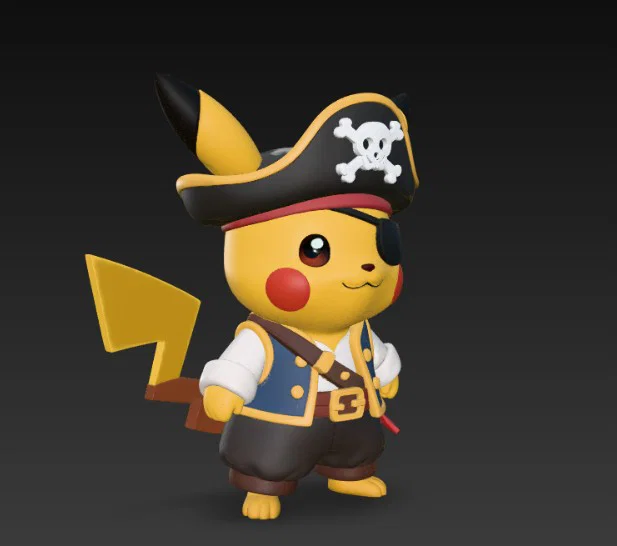 Mô hình 3D Pikachu Pirate - Pikachu hóa thân cướp biển cực chất - Image 4