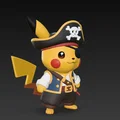 Mô hình 3D Pikachu Pirate - Pikachu hóa thân cướp biển cực chất - Thumbnail 4