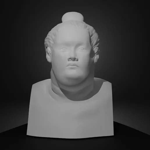 Mô hình tượng bán thân võ sĩ Sumo Midorifuji Kazunari in 3D - Image 1
