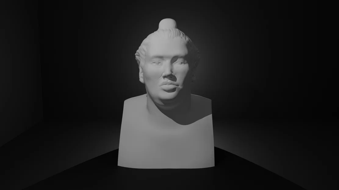 Mô hình tượng bán thân đô vật Sumo Aonishiki Arata in 3D đẹp mắt - Image 1