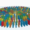 Mô hình Domino xếp vòng tròn cho máy in 3D - Thiết kế độc đáo - Thumbnail 2
