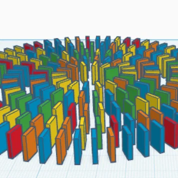 Mô hình Domino xếp vòng tròn cho máy in 3D - Thiết kế độc đáo