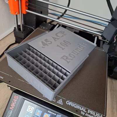 Hộp Đựng Đạn .45 ACP 100 Viên - File In 3D Đẹp Và Chắc Chắn