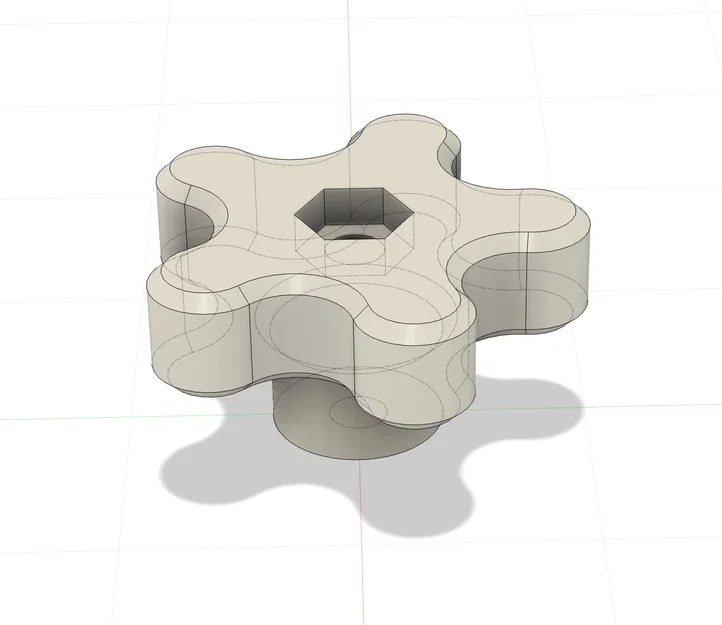 Núm vặn tay nắm 5 cánh cho bu lông 1/4 inch-20 (In 3D DIY) - Image 1
