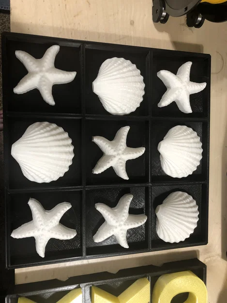Bộ cờ caro vỏ ốc biển (Sea Shell Tic Tac Toe) in 3D cực đẹp - Image 1