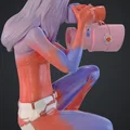 Mô hình 3D nữ nhiếp ảnh gia (Frau mit Kamera) đầy nghệ thuật - Thumbnail 3