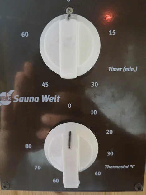 Nút vặn thay thế cho bảng điều khiển phòng xông hơi Weka Sauna - Image 2