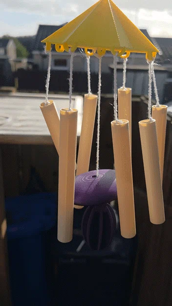 Chuông gió ống rỗng hình ngôi sao (star tube wind chime) - Image 1