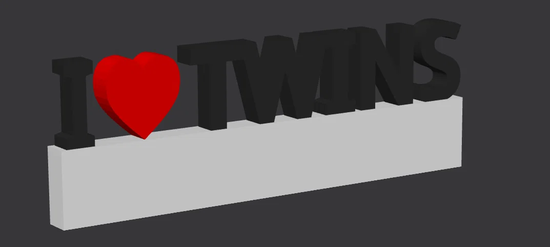 Mô hình trang trí I Love Twins dễ thương cho bàn làm việc - Image 1