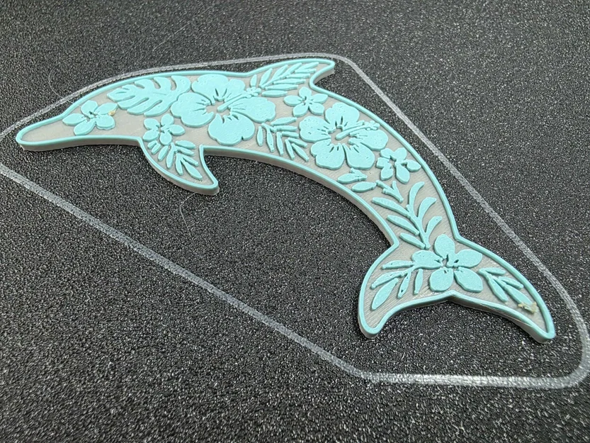Dolphin Island Bloom - Cá heo hoa nhiệt đới trang trí - Image 1