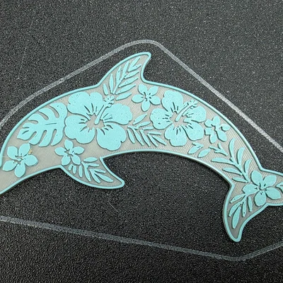 Dolphin Island Bloom - Cá heo hoa nhiệt đới trang trí