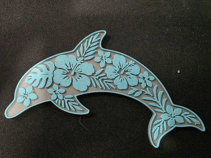 Dolphin Island Bloom - Cá heo hoa nhiệt đới trang trí - Image 4