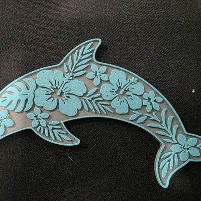 Dolphin Island Bloom - Cá heo hoa nhiệt đới trang trí