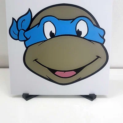Leonardo "Tortue Ninja" – HueForge multicolor (200×200mm)
