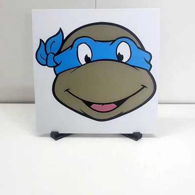 Leonardo "Tortue Ninja" – HueForge multicolor (200×200mm)
