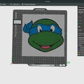 Leonardo "Tortue Ninja" – HueForge multicolor (200×200mm) - Thumbnail 3