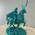 Bloodbound Realms – Elf – Kỵ Sĩ Warden Cưỡi Nai Chiến (STL Dark Fantasy) - Thumbnail 7