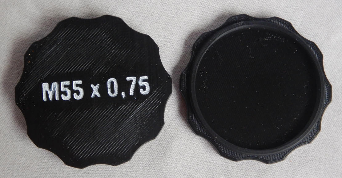 Nắp ống kính ren vặn M55 x 0,75 mm (Lens cap M55 x 0.75) - Image 1