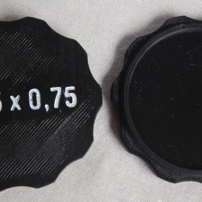 Nắp ống kính ren vặn M55 x 0,75 mm (Lens cap M55 x 0.75)