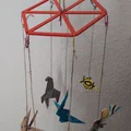 Mobile treo nôi cho bé với origami và paperclips - Thumbnail 1