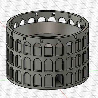 Mô hình Đấu trường La Mã (Colosseum) thu nhỏ làm quân cờ 3D