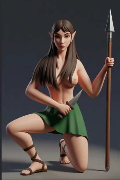 Mô hình 3D Elfa Ranger - Nữ Chiến Binh Tinh Linh Dũng Mãnh - Image 1