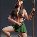 Mô hình 3D Elfa Ranger - Nữ Chiến Binh Tinh Linh Dũng Mãnh - Thumbnail 1
