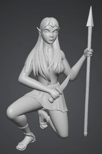 Mô hình 3D Elfa Ranger - Nữ Chiến Binh Tinh Linh Dũng Mãnh - Image 2