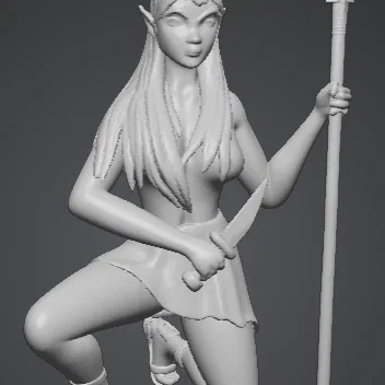Mô hình 3D Elfa Ranger - Nữ Chiến Binh Tinh Linh Dũng Mãnh