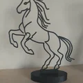 Mô hình trang trí ngựa nghệ thuật Line-Art độc đáo cho không gian sống - Thumbnail 1