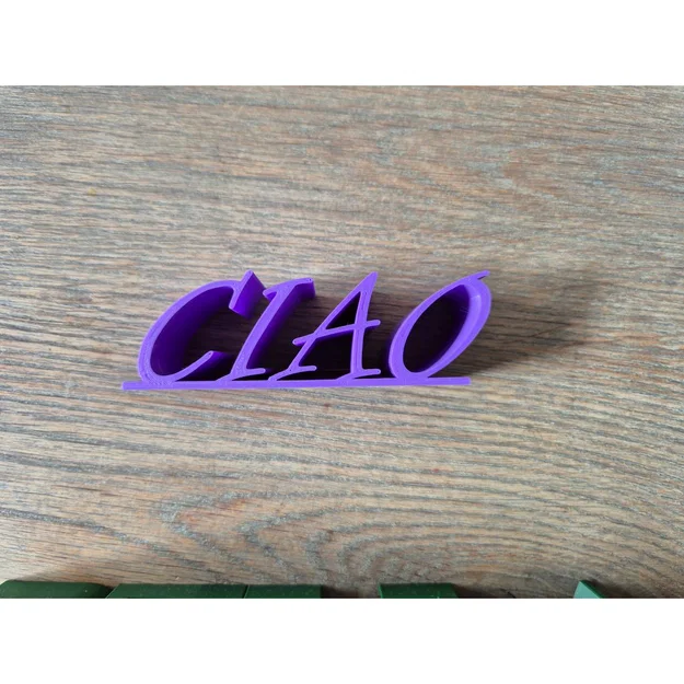 Mô hình chữ trang trí Ciao Bella để bàn - File in 3D đẹp - Image 4