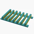 Khay Xà Phòng Nan Gỗ—Gối Đỡ, Vân Gỗ Parametric (Soap Dish Wooden-Slat Cradle) - Thumbnail 1