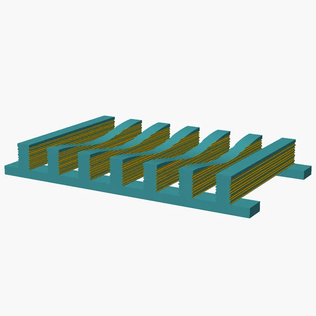 Khay Xà Phòng Nan Gỗ—Gối Đỡ, Vân Gỗ Parametric (Soap Dish Wooden-Slat Cradle) - Image 3